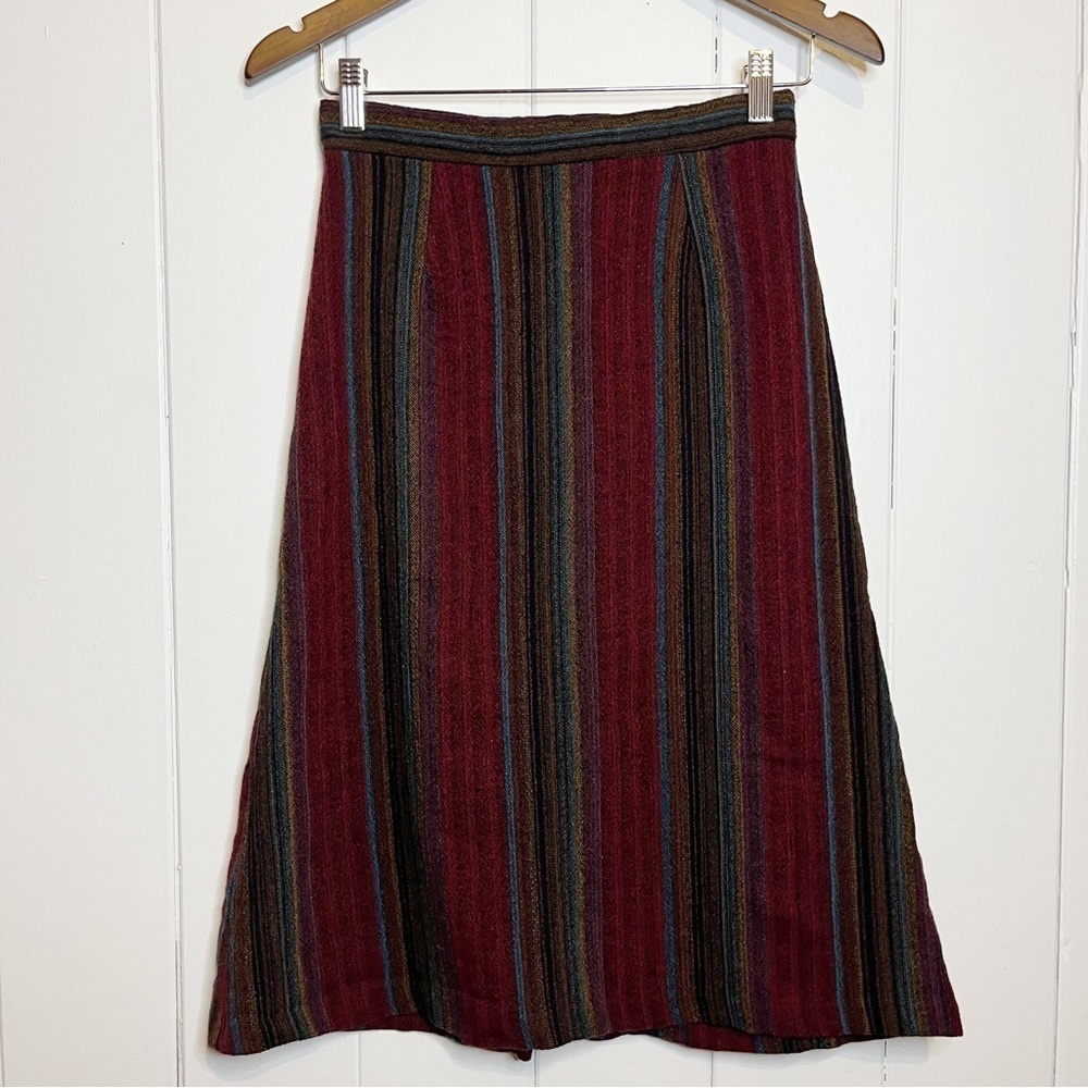 Vintage Encore Wool Blend Striped Top and Skirt Set. - Picture 8 of 13